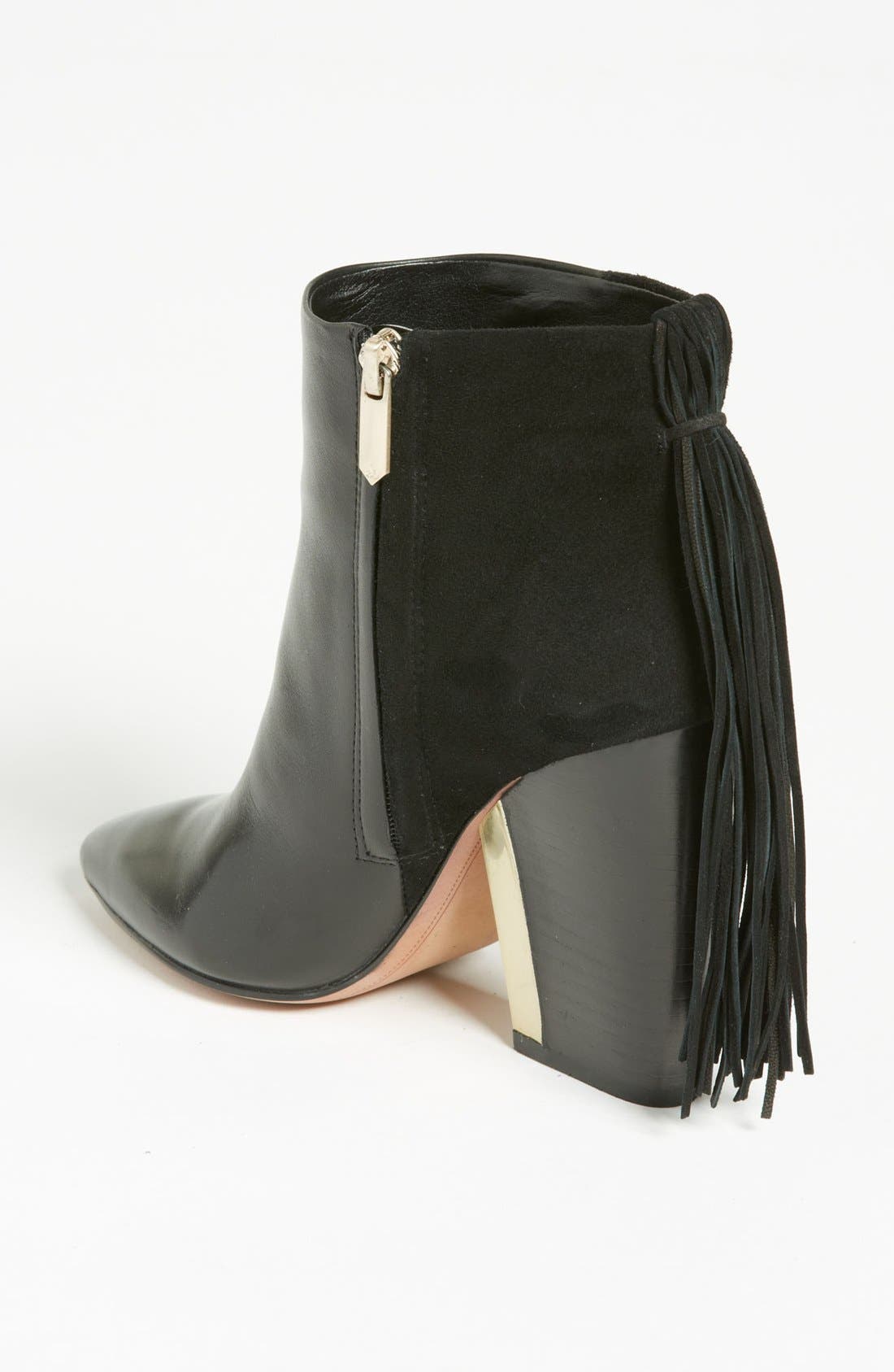 'Mariel' Bootie, Alternate, color, BLACK LEATHER