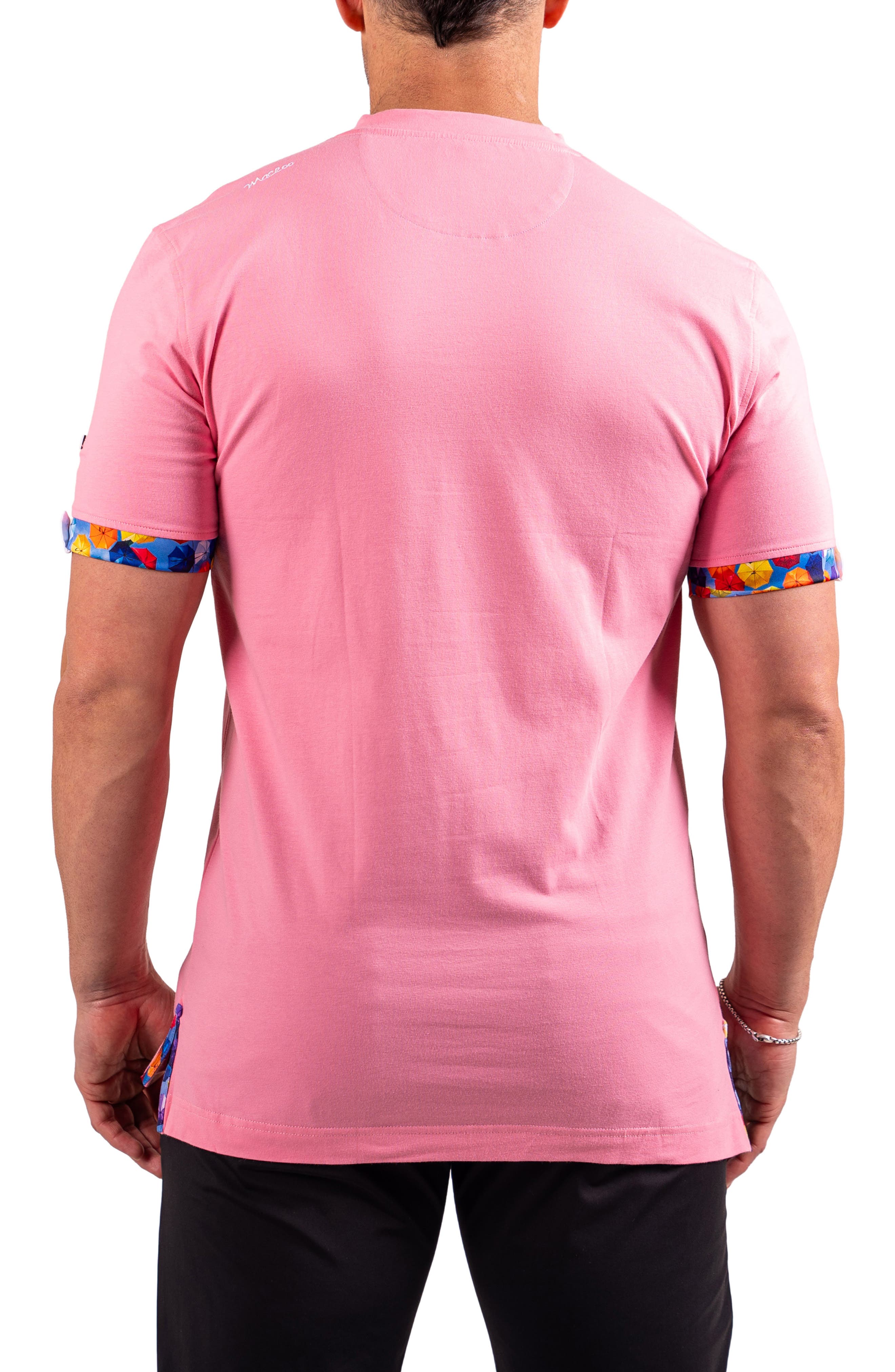 Vivaldi Light Pink V-Neck Cotton T-Shirt - image 2