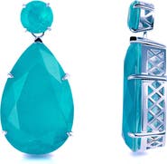 Gemma Azzurro Paraiba stone pear earrings