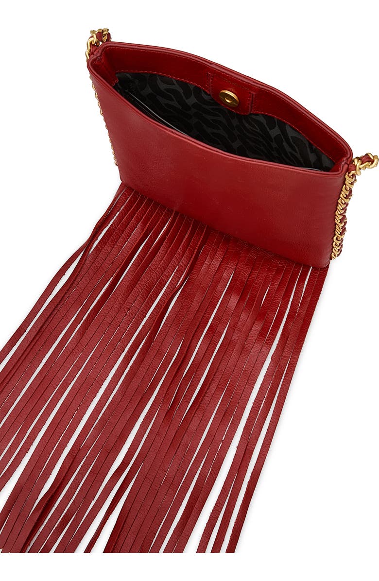 Rebecca Minkoff Carly North/South Fringe Crossbody Bag, Alternate, color, Siren