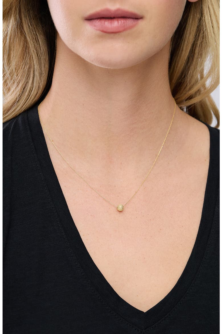 14K Yellow Gold Ball Pendant Necklace, Alternate, color, 14K YELLOW GOLD