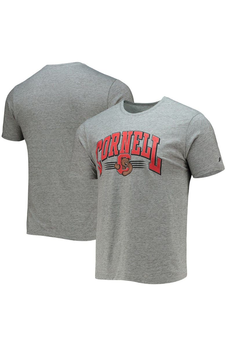 LEAGUE COLLEGIATE WEAR Men's League Collegiate Wear Heathered Gray Cornell Big Red Upperclassman Reclaim Recycled Jersey T-Shirt, Main, color, 