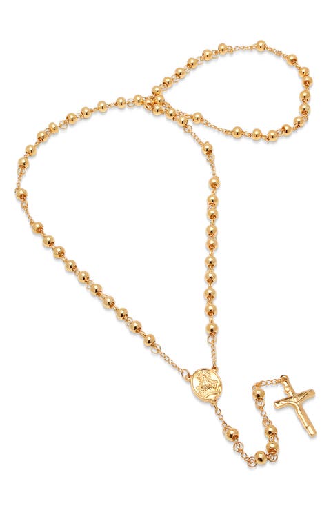 18k Gold Plated Rosary Necklace