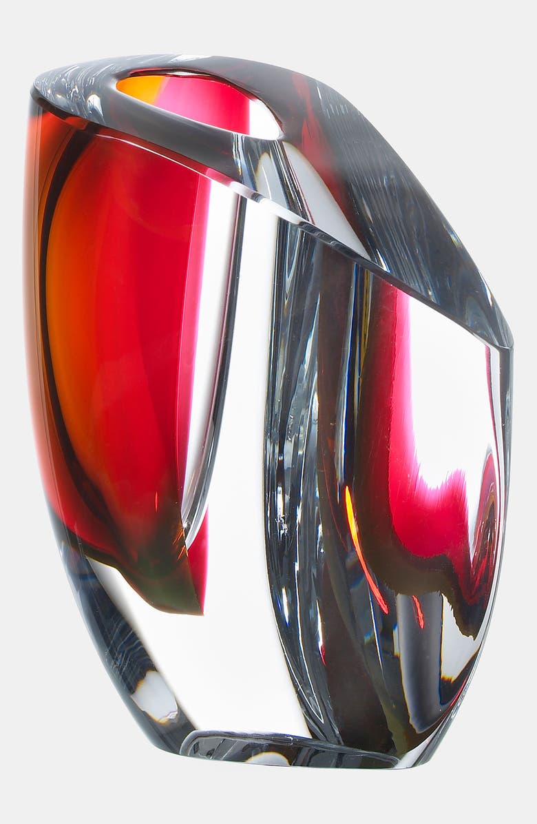 Kosta Boda 'Mirage' Vase, Main, color, Red