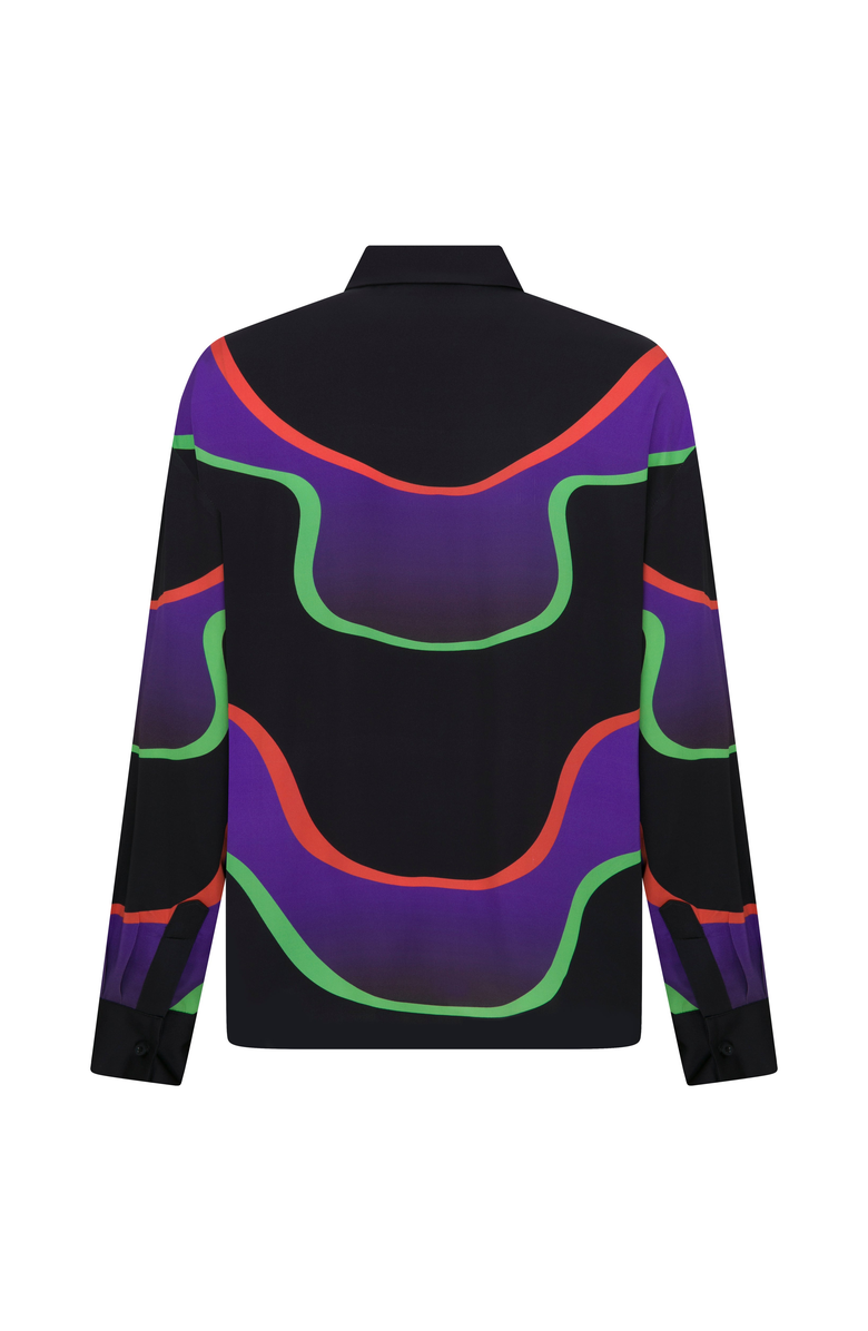 Je Te Veux WAVES SHIRT, Alternate, color, Black / Colorful Lines