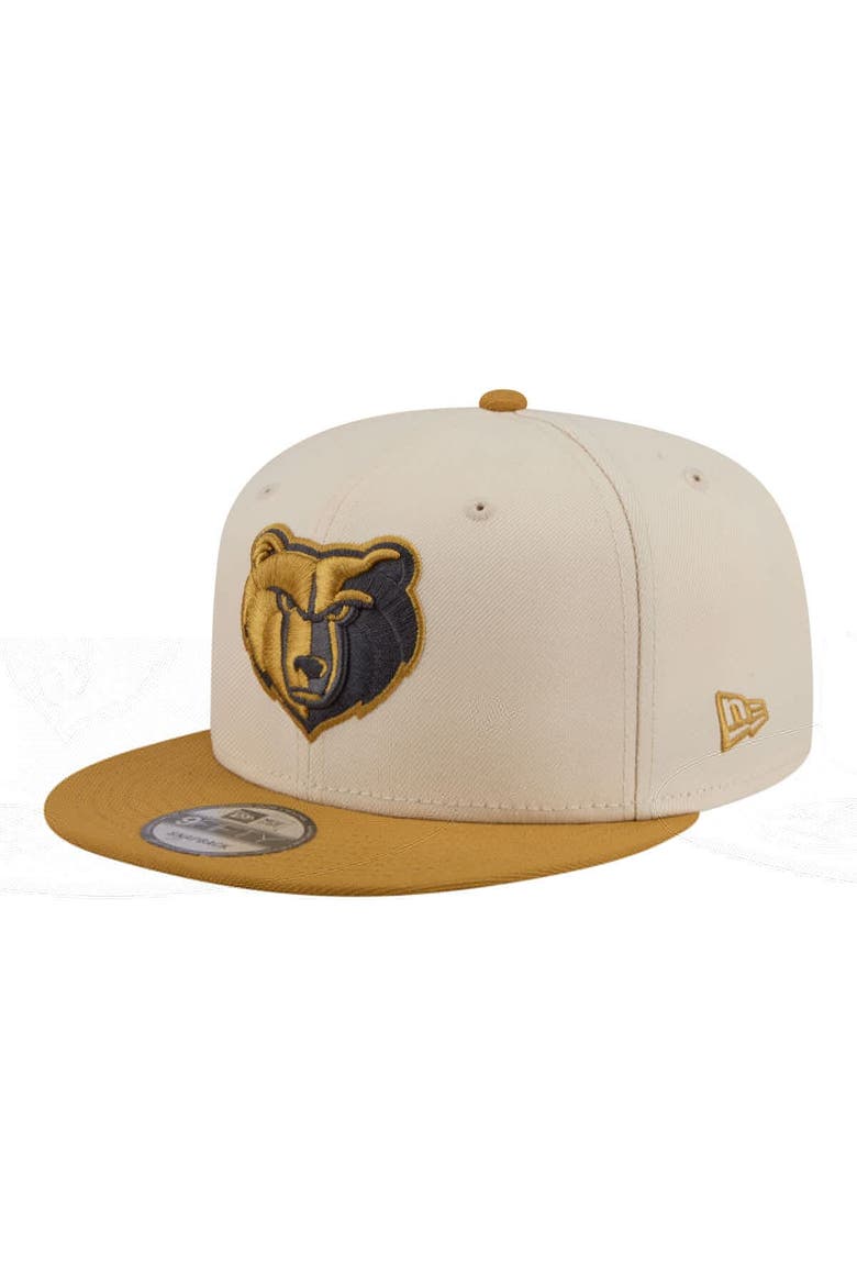 Men's New Era  Cream/Tan Memphis Grizzlies Two-Tone Color Pack 9FIFTY Snapback Hat, Main, color, Cream