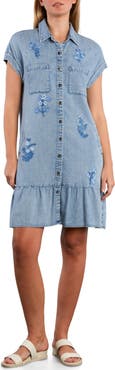 Billy T Poetic Floral Denim Minidress