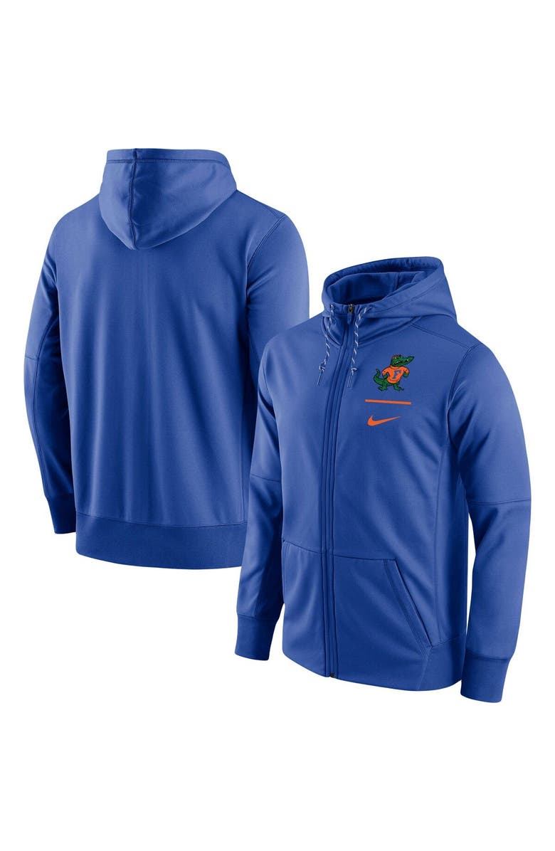 Nike Men's Nike Royal Florida Gators Throwback Alternate Logo Stack Performance Full-Zip Hoodie, Main, color,