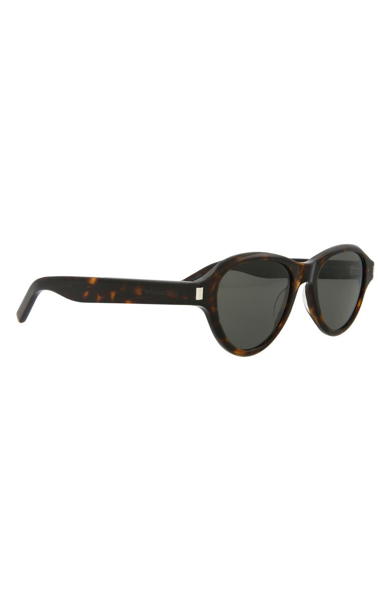 Saint Laurent 51mm Round Sunglasses, Alternate, color, Havana Grey