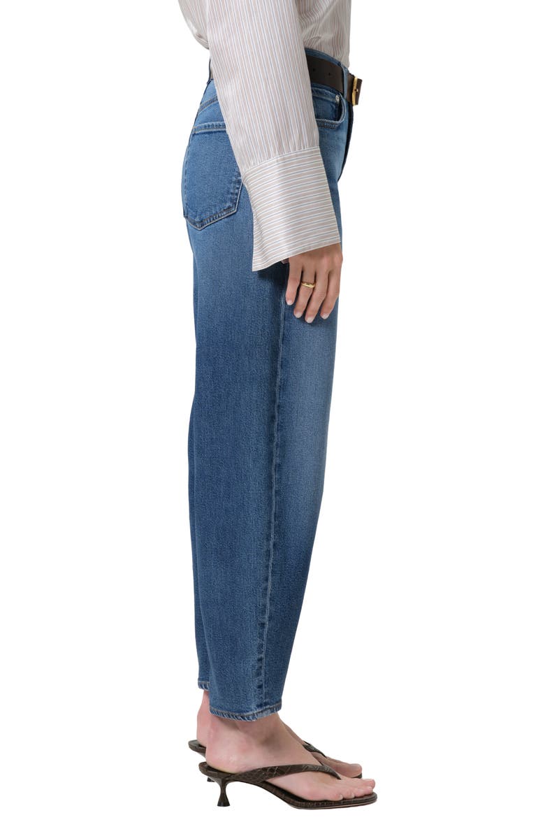 Citizens of Humanity Miro High Waist Ankle Relaxed Barrel Jeans, Alternate, color, Benson Medium Indigo