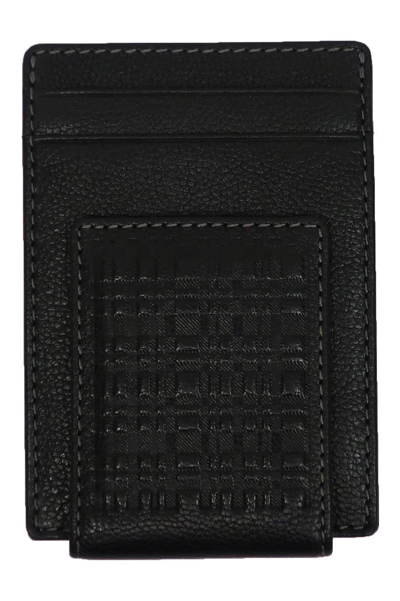 Leather Money Clip Card Case, Alternate, color, BLACK
