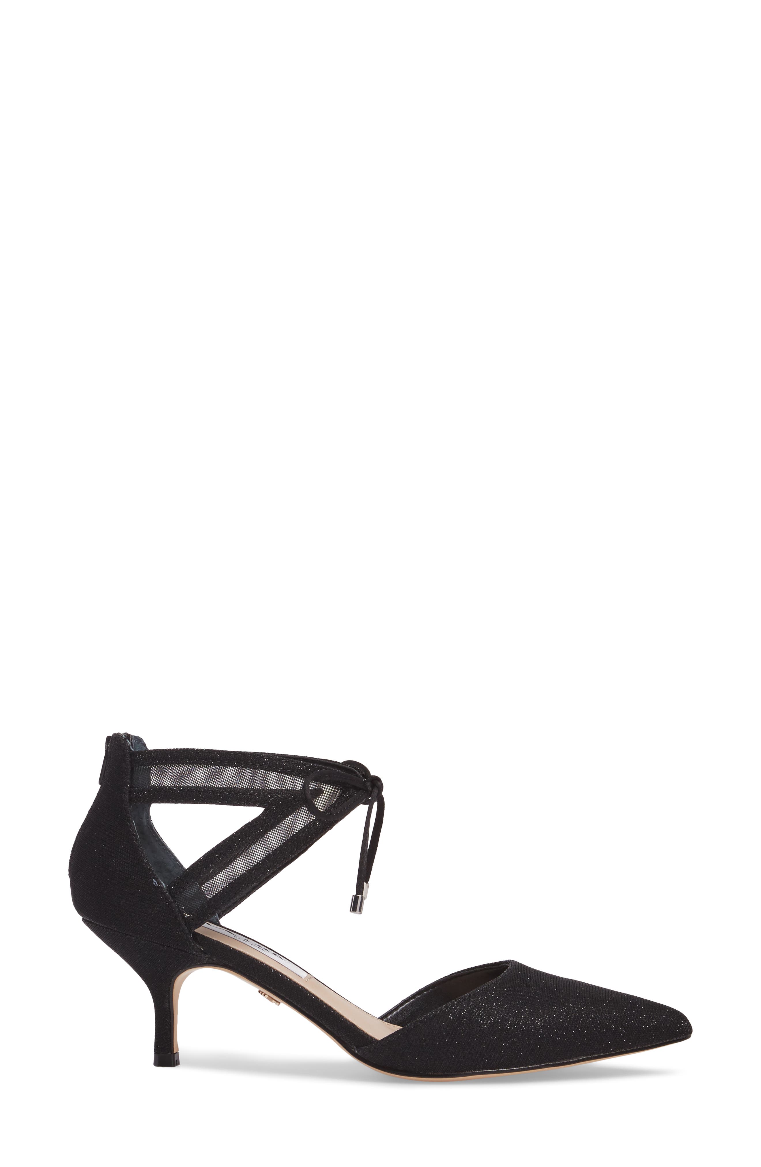 Talley Pointy Toe Pump, Alternate, color, BLACK SHINE METALLIC FABRIC