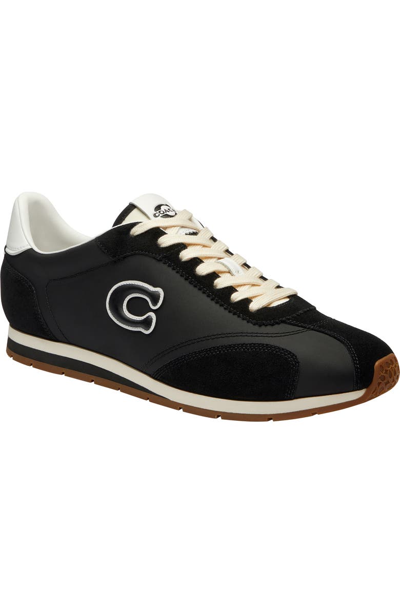 COACH Logo Mixed Media Sneaker, Main, color,