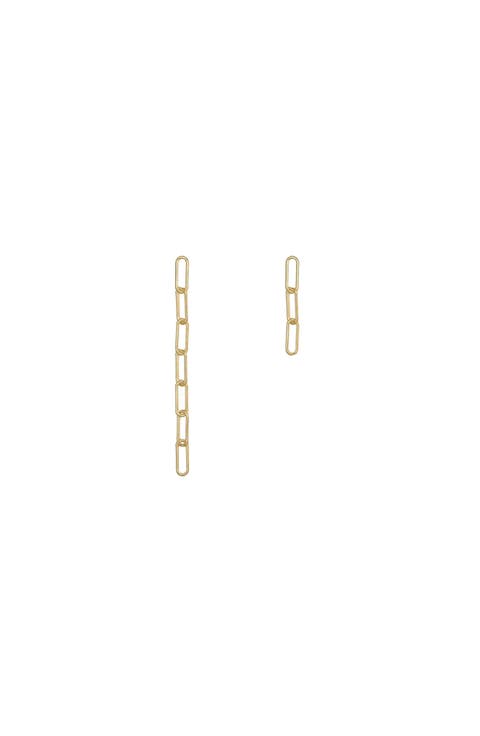 Sterling Silver 18k Gold Plated Amelia Chain Earrings Dainty Daily Trendy