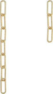 Bearfruit Jewelry Sterling Silver 18k Gold Plated Amelia Chain Earrings Dainty Daily Trendy