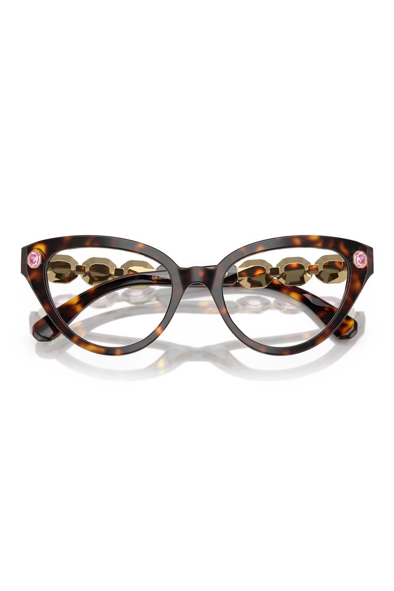 53mm Cat Eye Optical Glasses, Alternate, color, HAVANA