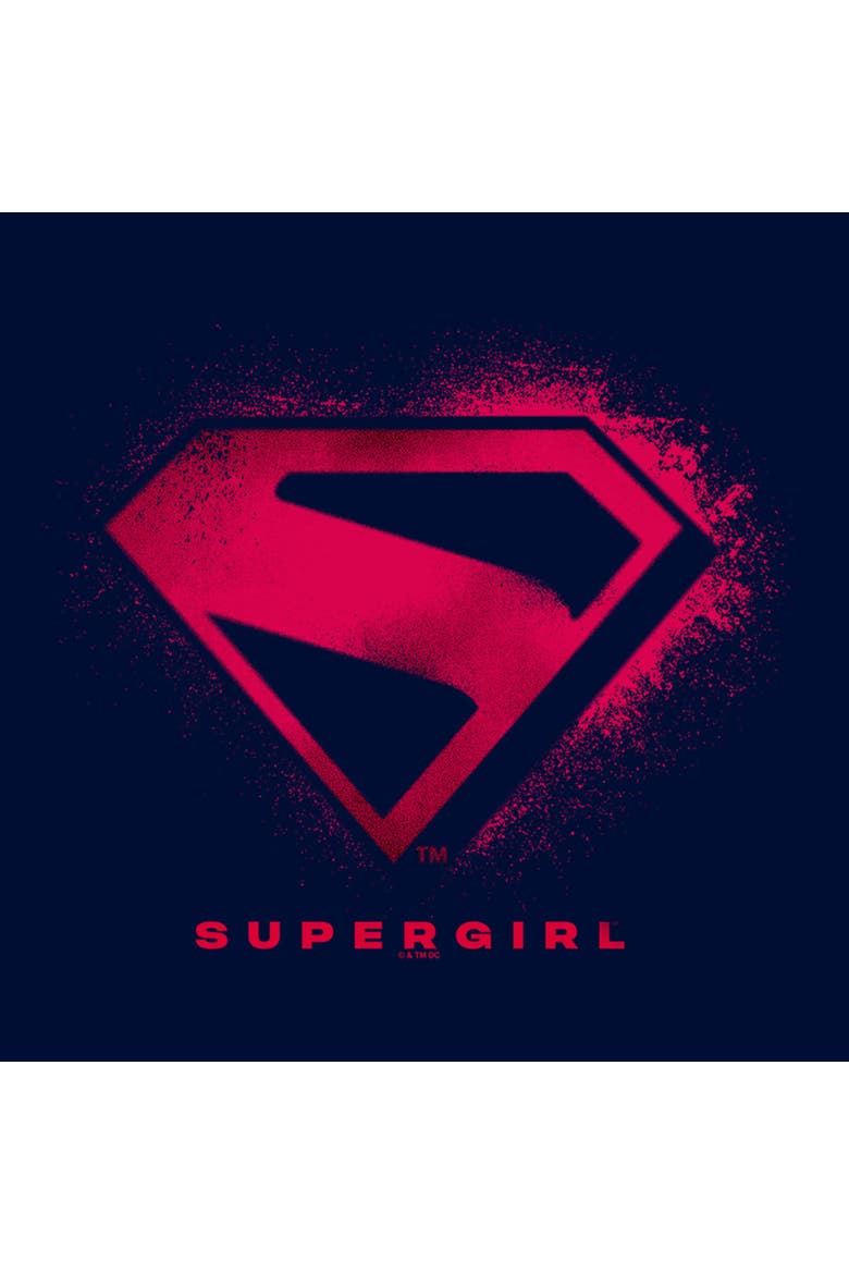 Boy's Supergirl Classic Logo Ink  Graphic T-Shirt, Alternate, color, Navy Blue