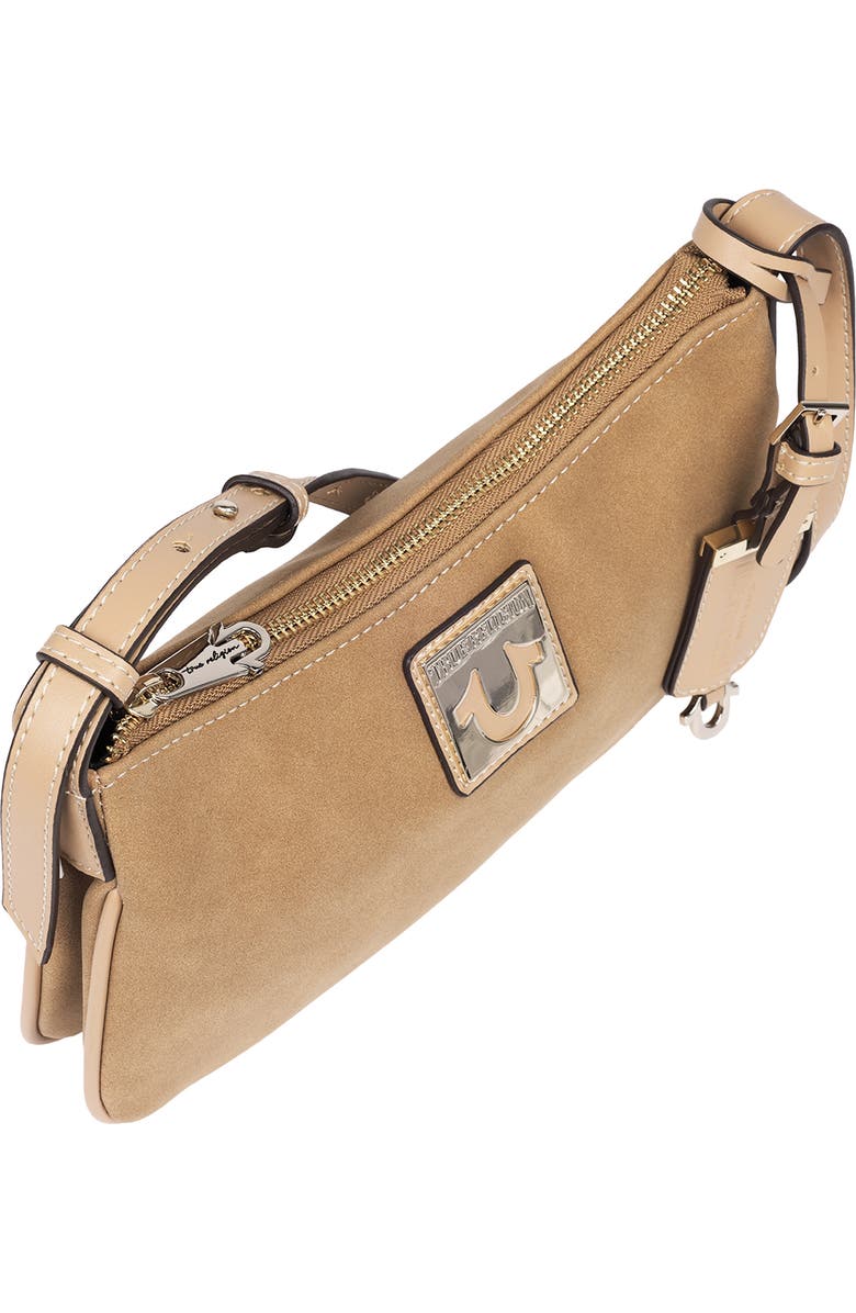 True Religion Horseshoe Plaque Shoulder Bag, Alternate, color, Camel
