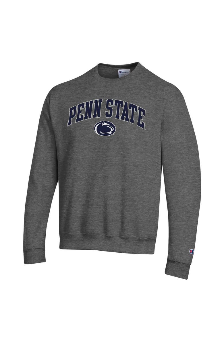 Champion Men's Champion  Heather Charcoal Penn State Nittany Lions Arch Over Logo Pullover Sweatshirt, Alternate, color, Heather Charcoal