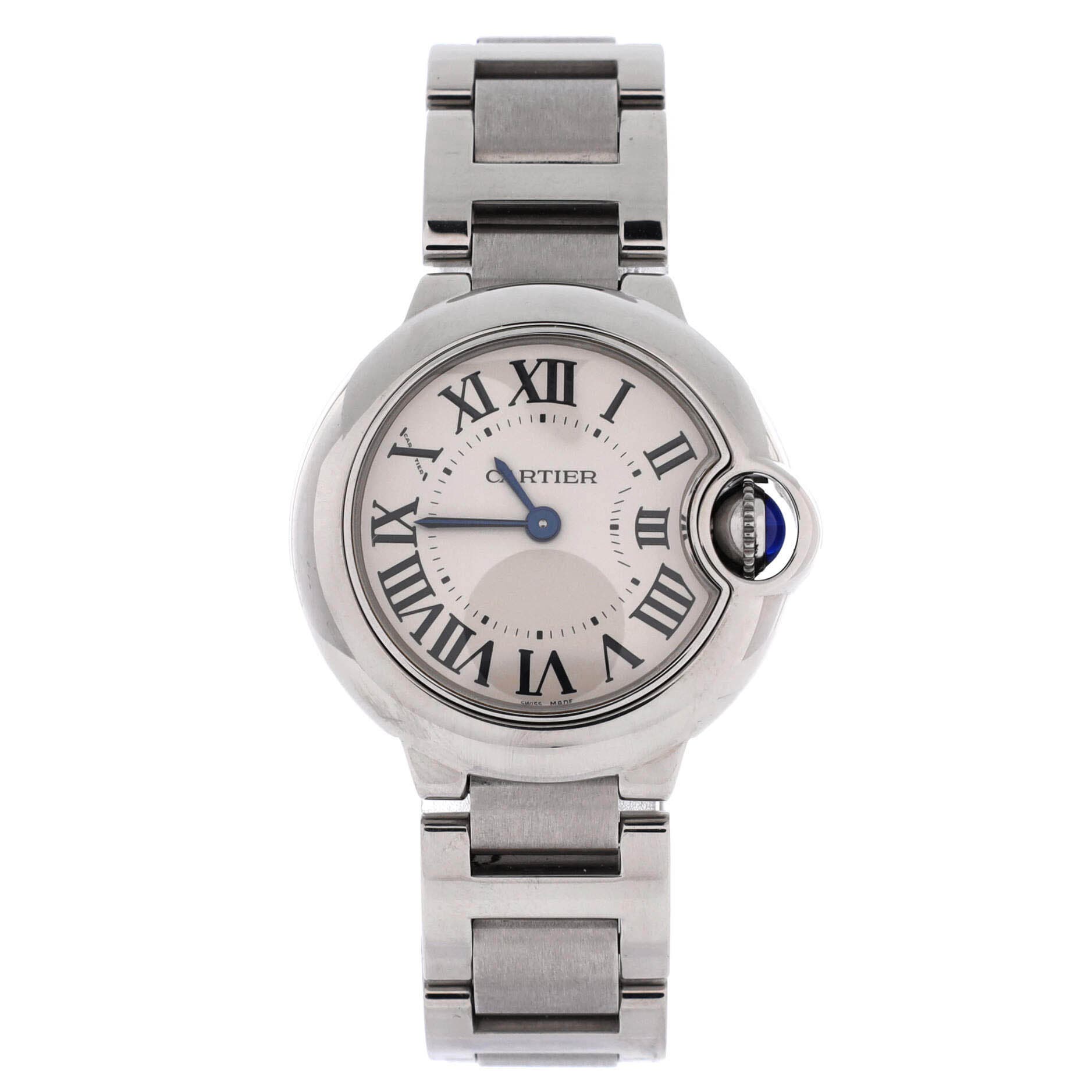 Ballon Bleu de Cartier Quartz Watch Stainless Steel 28, Main, color, Metallic Silver