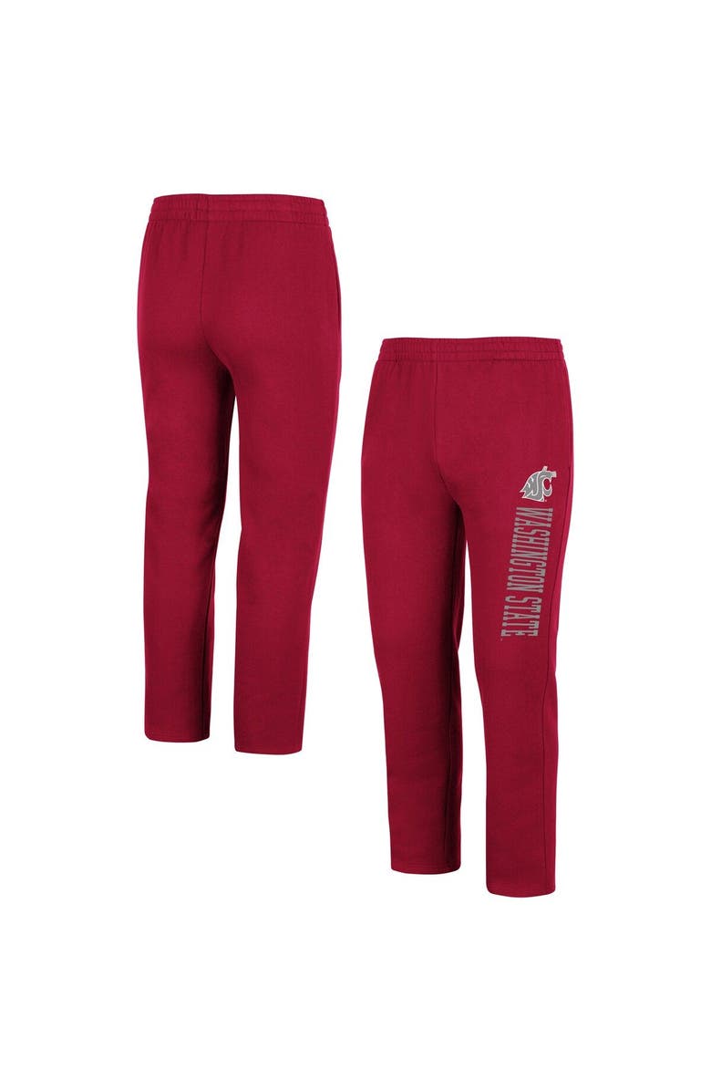 COLOSSEUM Men's Colosseum Crimson Washington State Cougars Fleece Pants, Main, color, Crimson