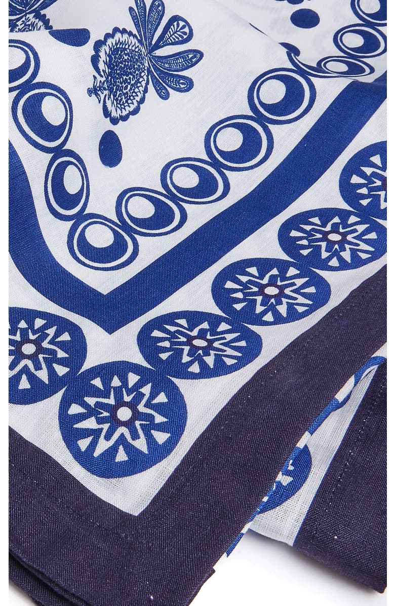 La DoubleJ Medium Tablecloth (180X280) Big Pineapple Blue, Alternate, color, Big Pineapple Blue