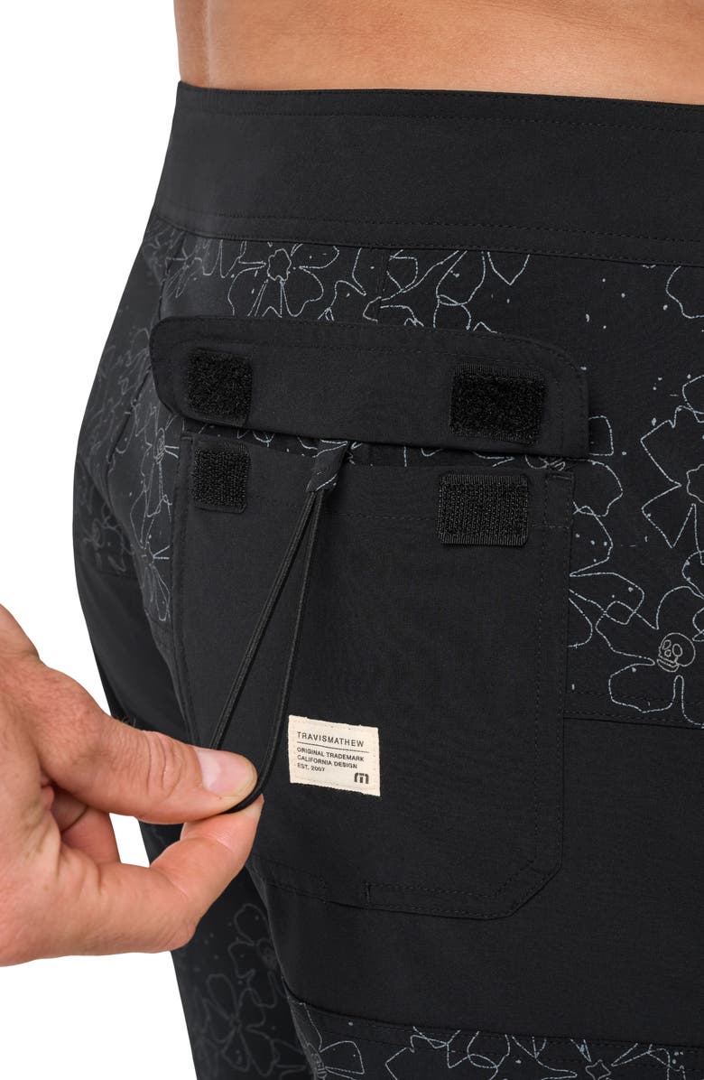 TravisMathew Just My Type Board Shorts, Alternate, color, Black