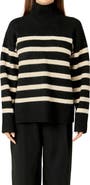 English Factory Stripe Turtleneck Sweater