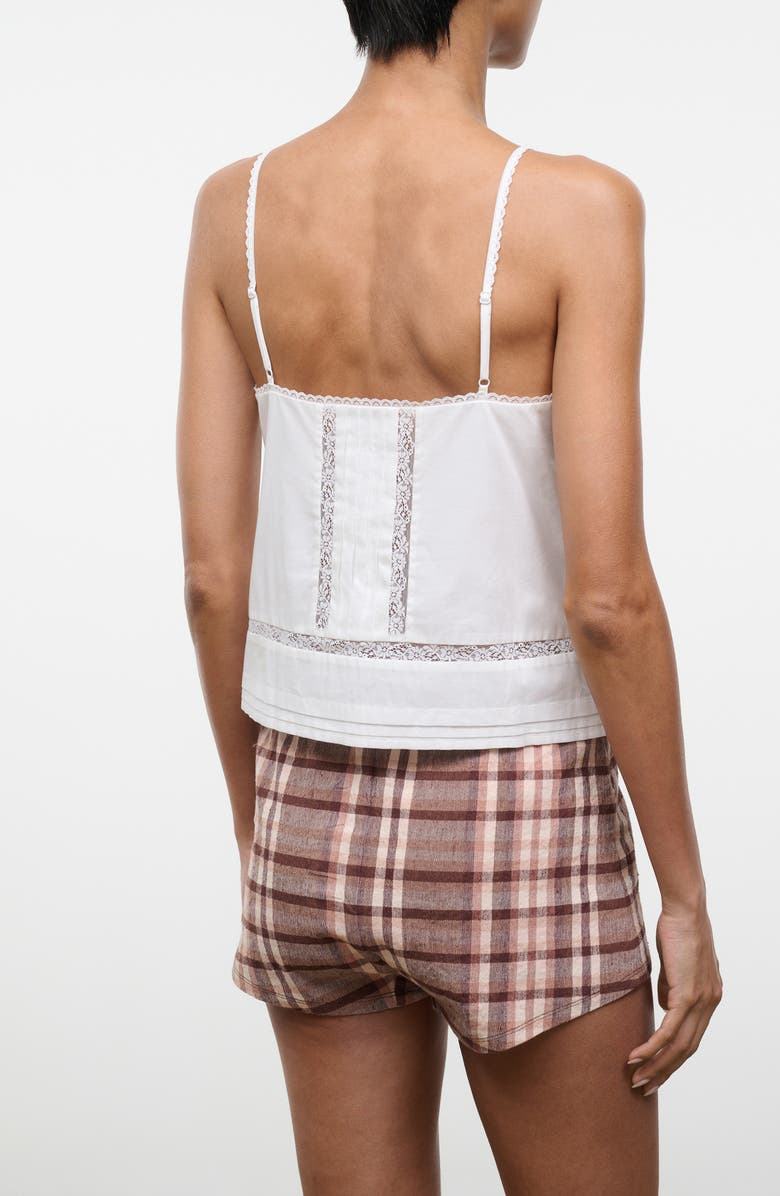 STAUD Corinna Lace Detail Cotton Top, Alternate, color, Ivory