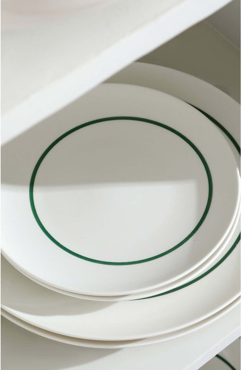 Stone Lain Luna Porcelain 12-Piece Dinnerware Set, Alternate, color, Green