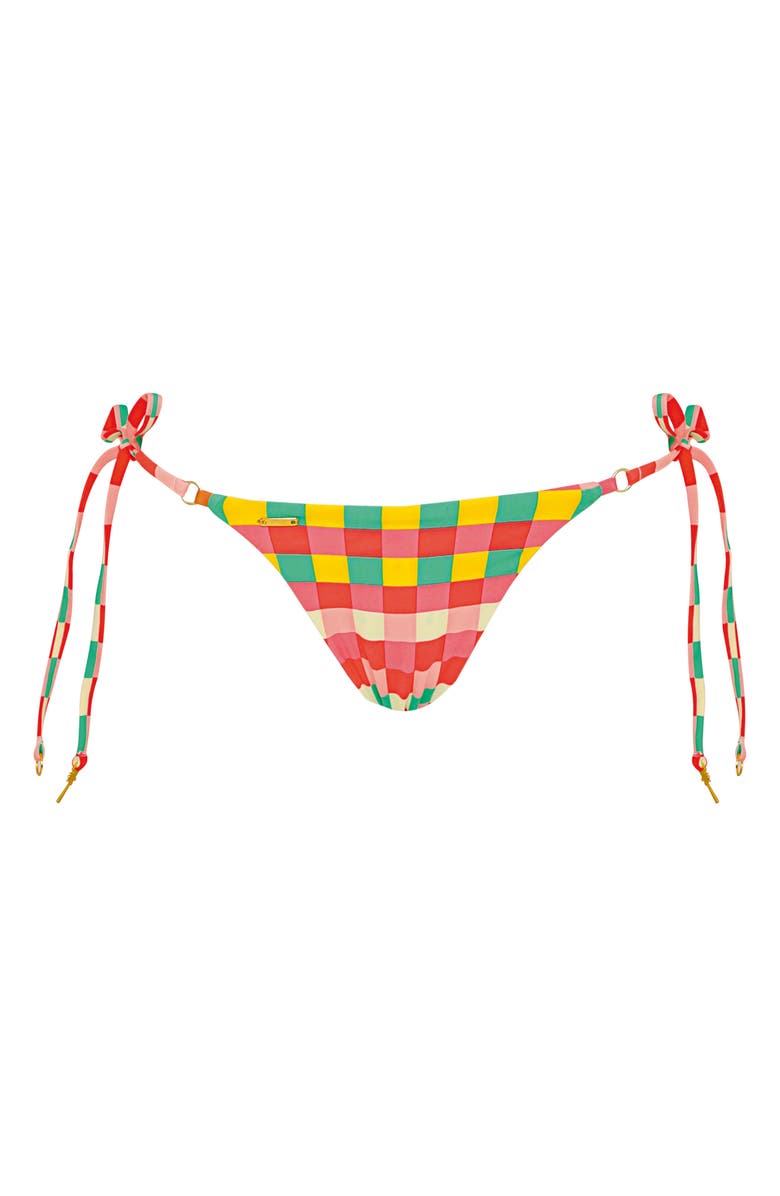 Maaji Golden Gambit Oahu Reversible Side Tie Bikini Bottoms, Alternate, color, Red Multi