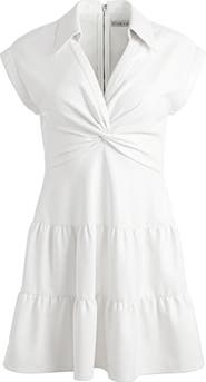 Alice + Olivia Mila Twist Front Faux Leather Dress | Nordstrom