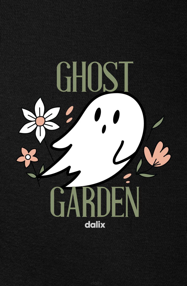 Dalix Womens Ghost Garden Hoodie, Alternate, color, Black