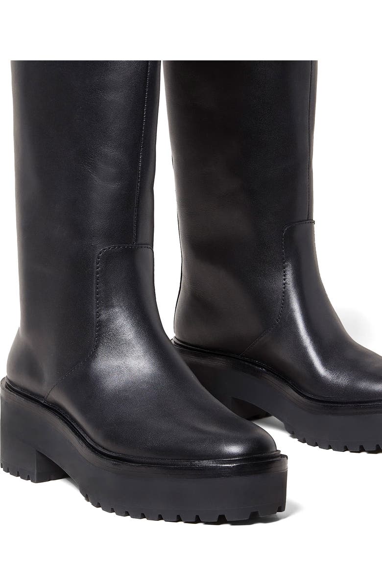 Loeffler Randall Carlee Lug Sole Combat Boot, Alternate, color, Black