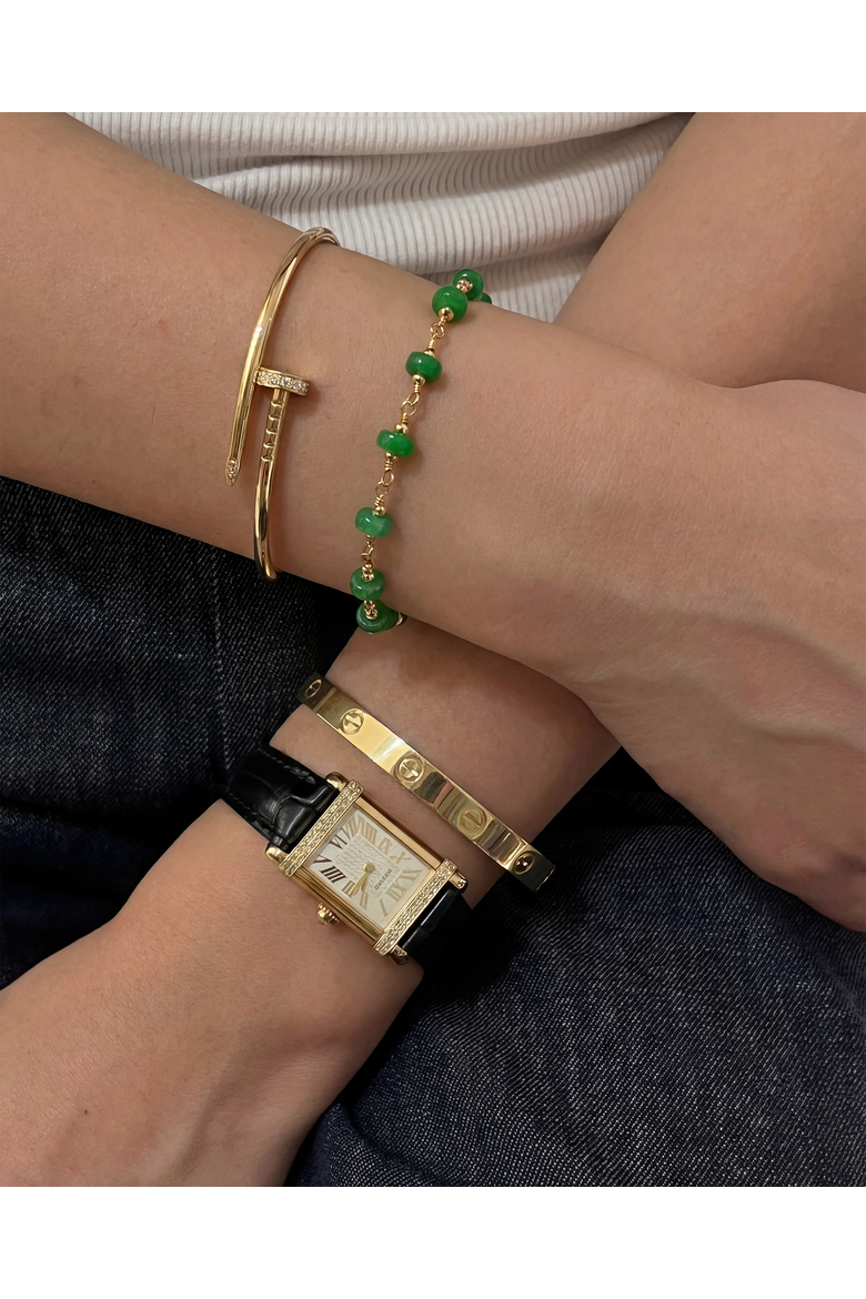 Jillian Jade Beaded Bracelet, Alternate, color, Green