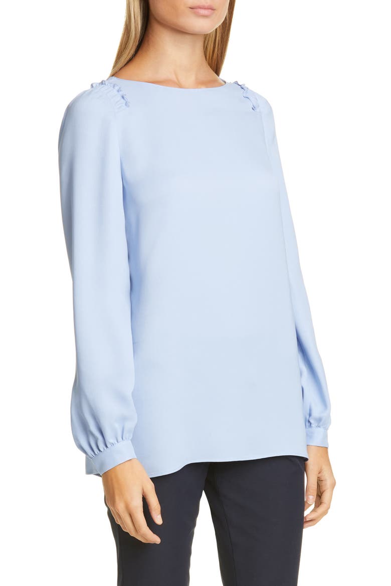 Albright Silk Blouse, Main, color, FRENCH BLUE