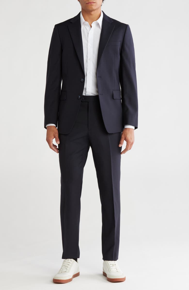 Original Penguin Black Wool Blend Suit, Main, color, Dark Navy