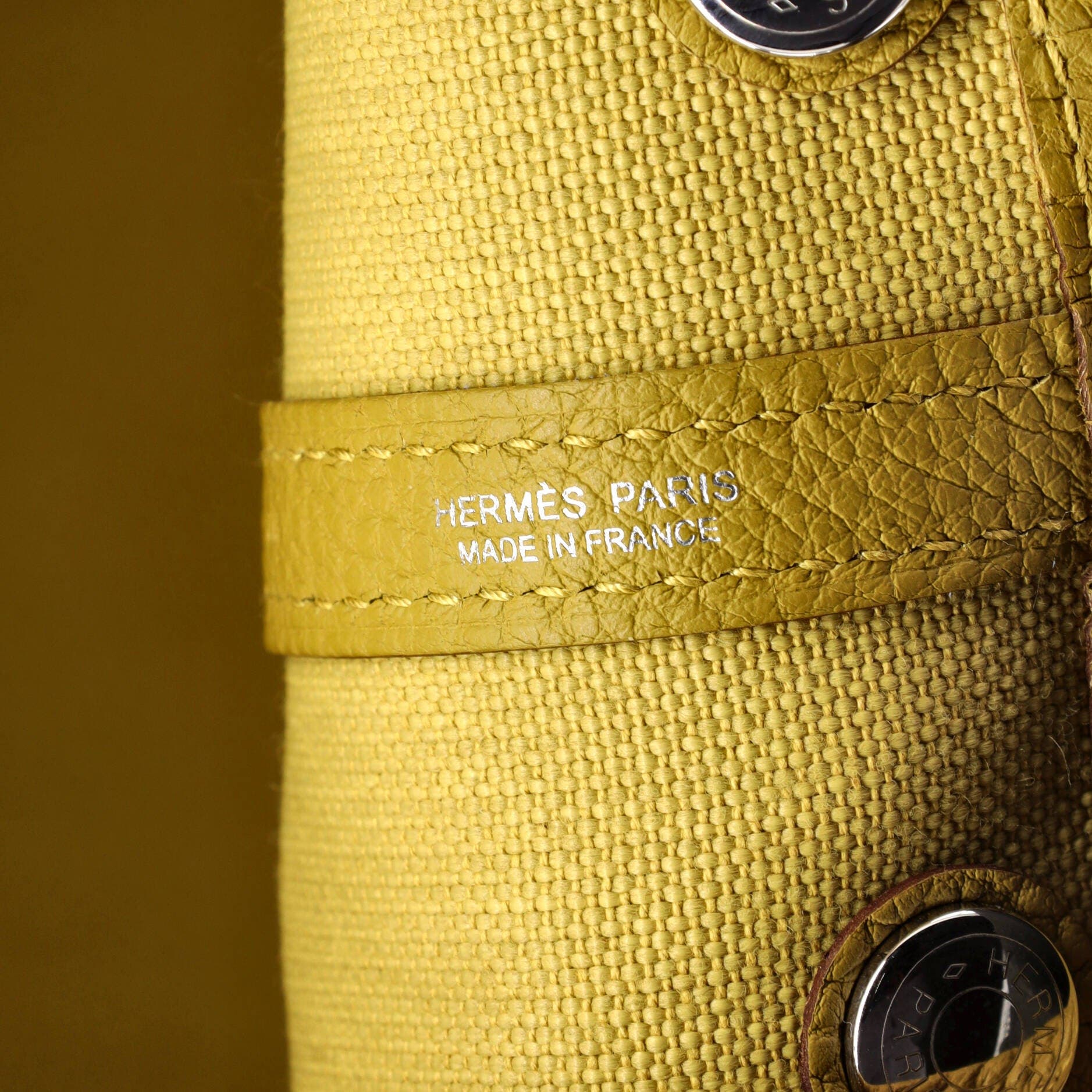 Pre-Owned Hermes Garden Party Tote Toile and Leather 30, Alternate, color, Curry