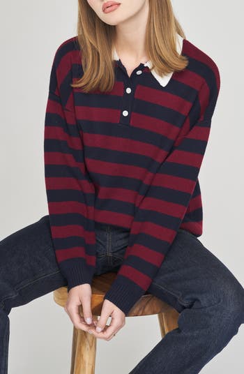 Logan Stripe Polo Sweater