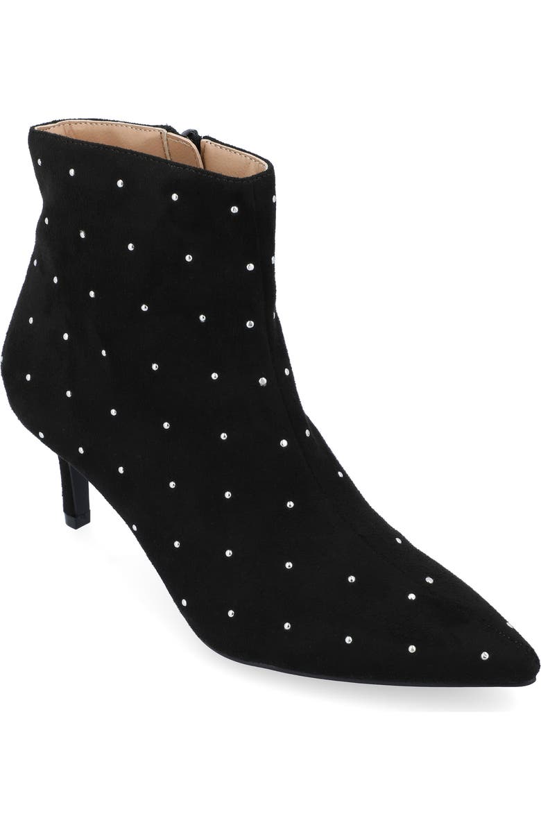 Journee Collection Rossia Kitten Heel Bootie, Main, color, Black