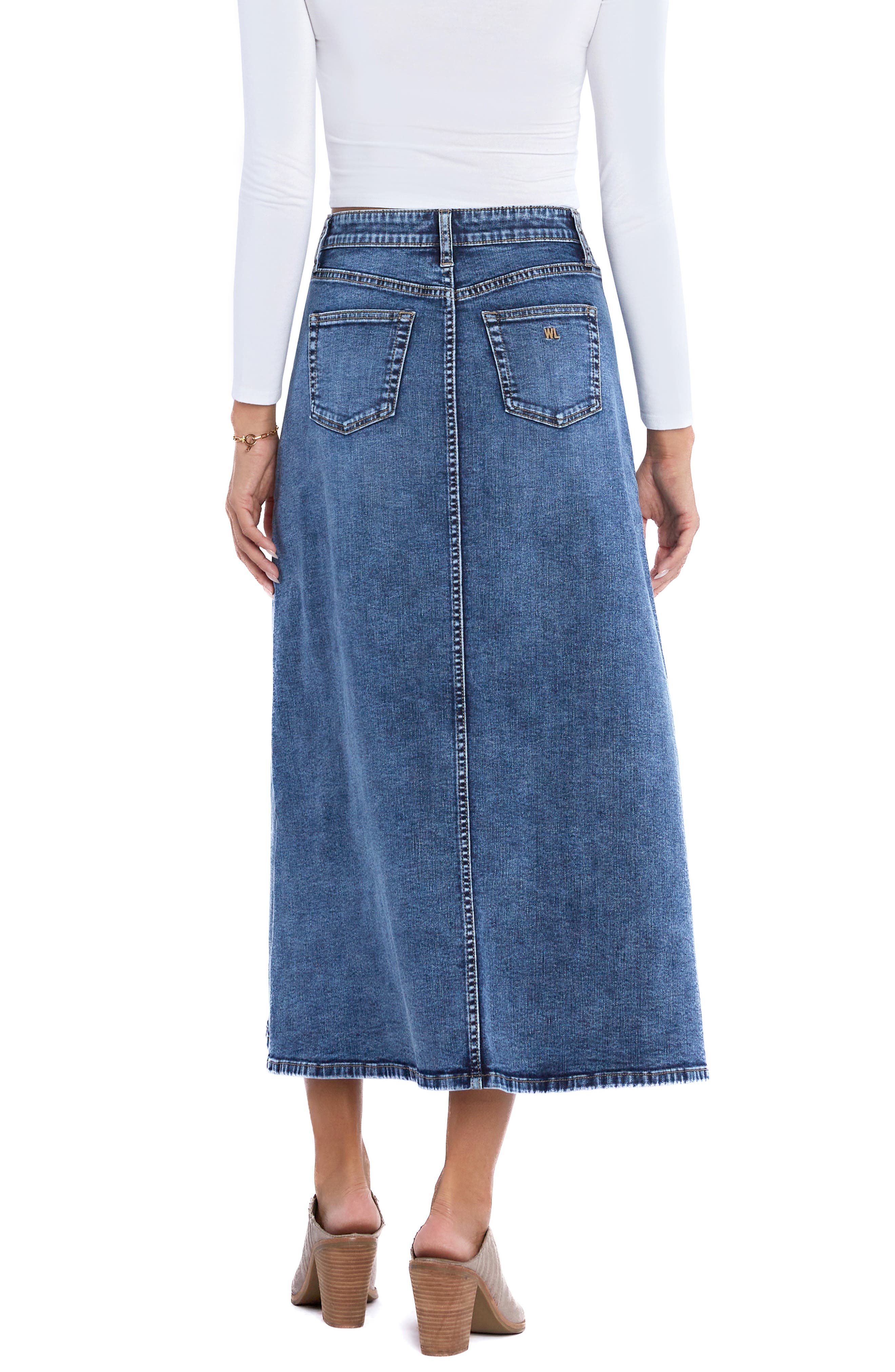 Remi Denim Maxi Skirt - image 4