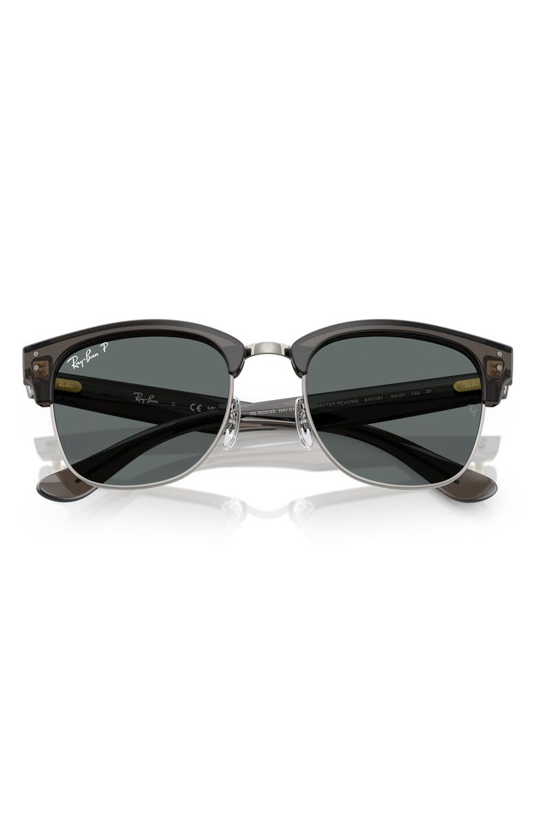 Ray-Ban Clubmaster Reverse Lens 54mm Polarized Square Sunglasses, Alternate, color, Dark Grey