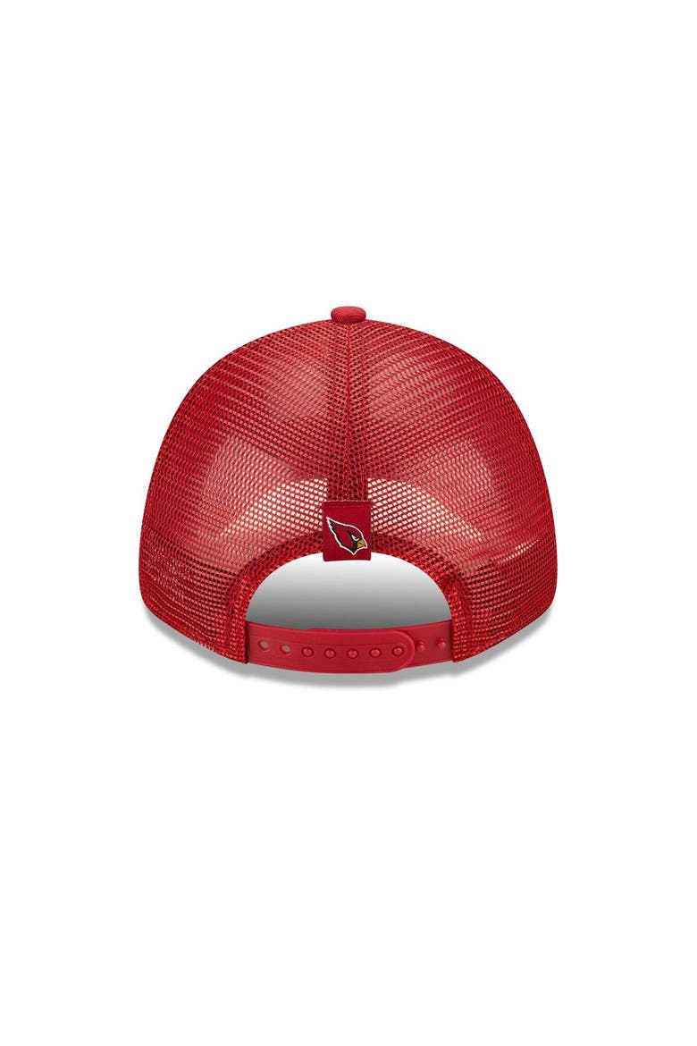 Women's New Era   Cardinal Arizona Cardinals Team Trucker 9FORTY Snapback Hat, Alternate, color, Cardinal