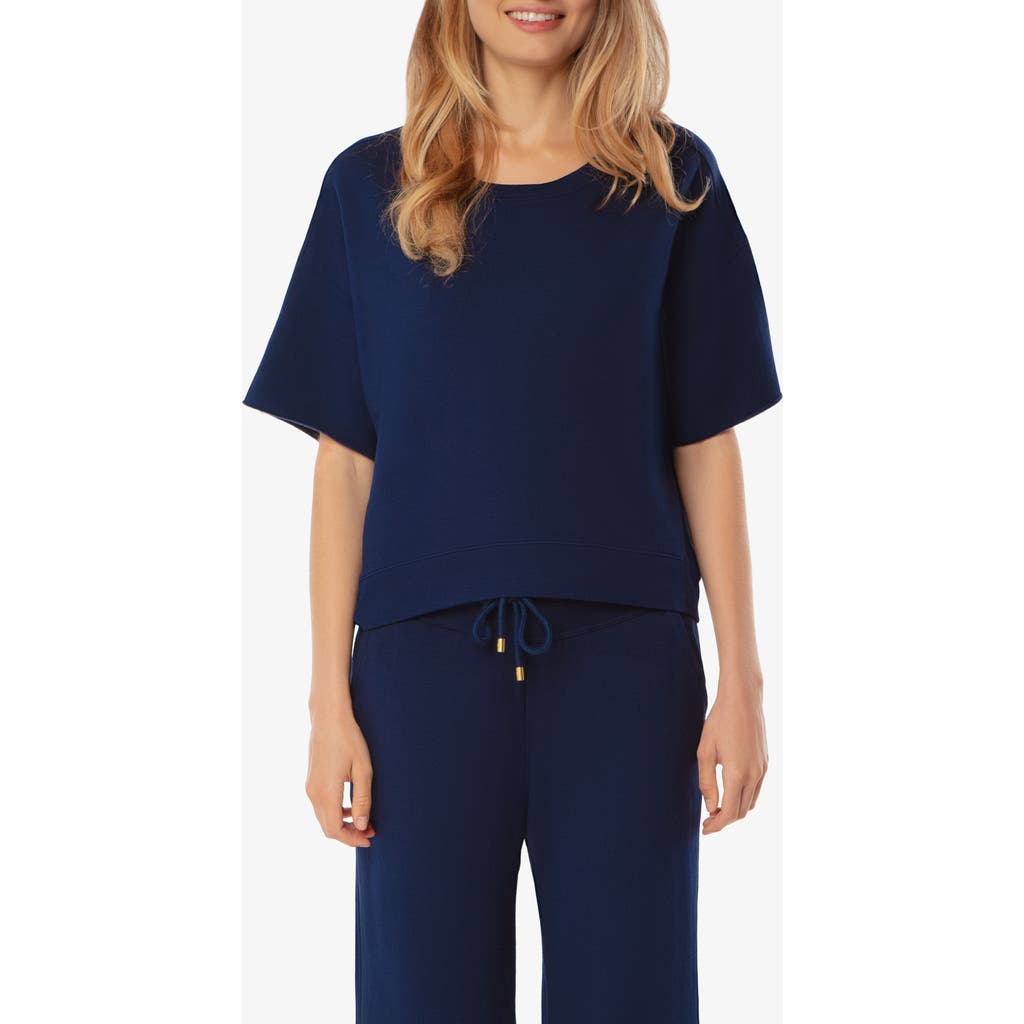 Helen Jon Short Sleeve Pullover In Blue