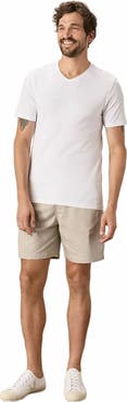 Pact Luxe Stretch Jersey Slim V-Neck Tee