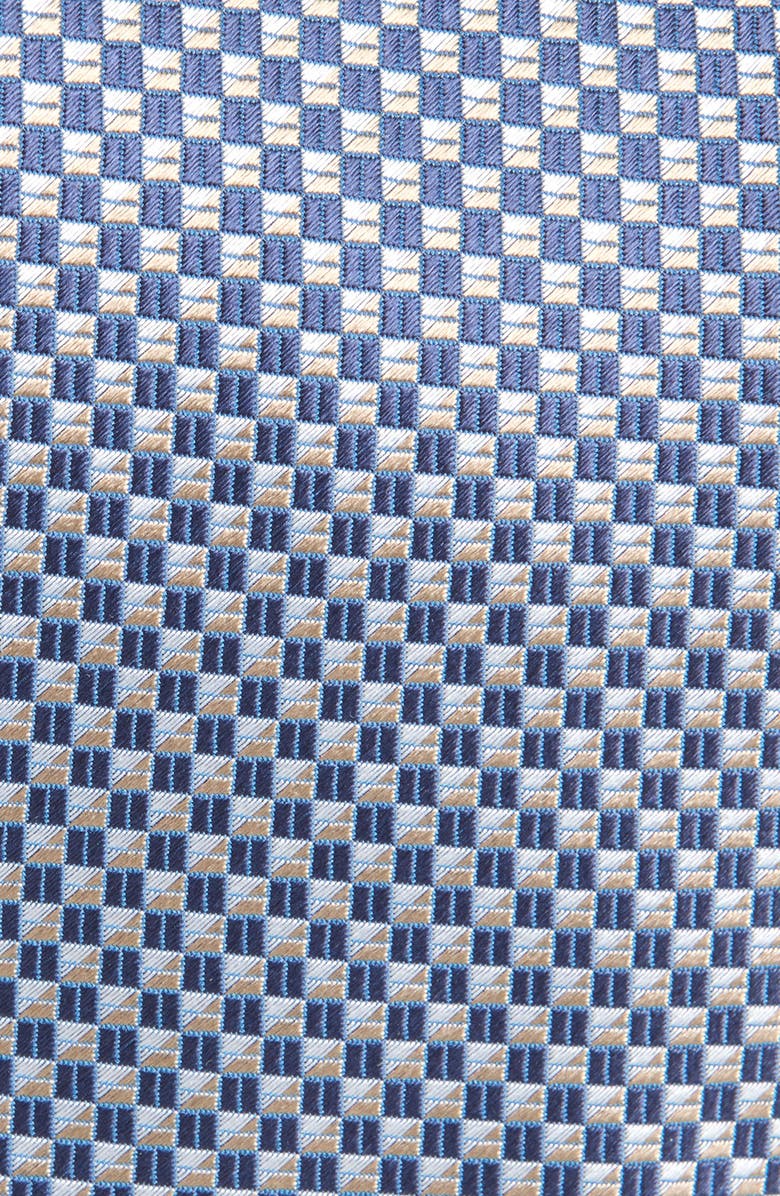 Eton Microsquare Silk Tie, Alternate, color, Dark Blue