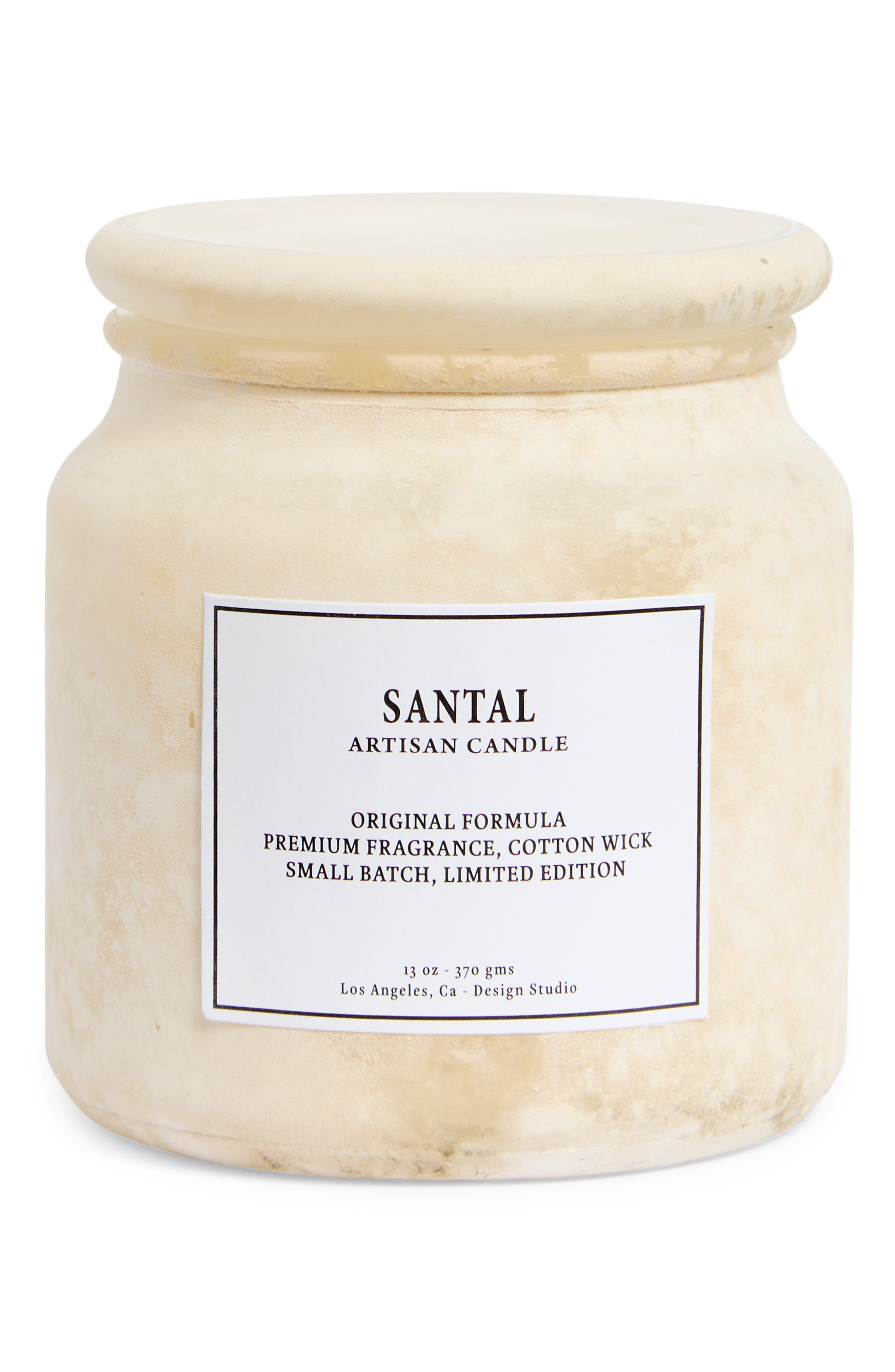 PORTOFINO CANDLES Santal Sandblasted Apothecary Jar Candle