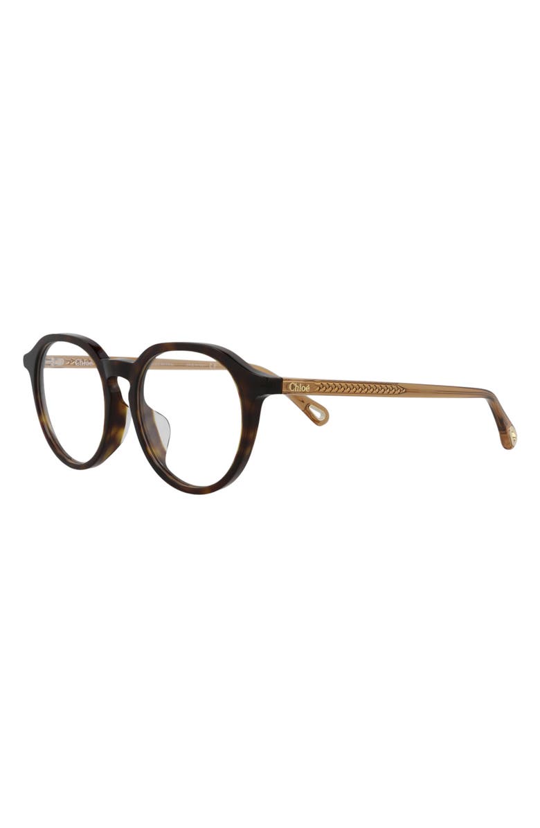 Chloé Core 50mm Round Optical Glasses, Alternate, color,