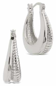 Athena Rib Hoop Earrings