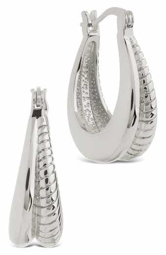 Athena Rib Hoop Earrings